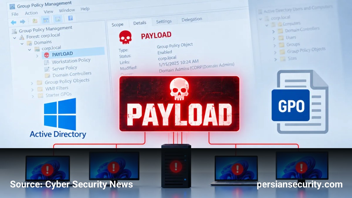 تحلیل حمله باج‌افزاری PAYLOAD: اختلال در دامنه ویندوز از طریق سوءاستفاده از GPO بدون رمزگذاری