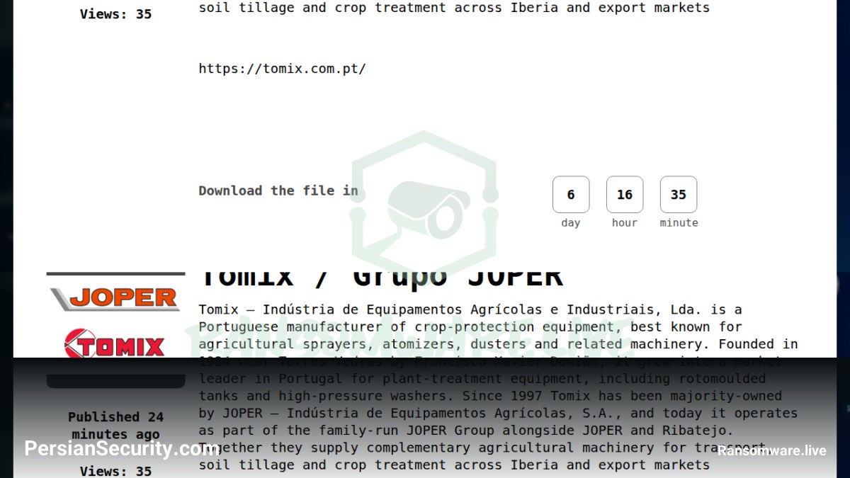 گروه صنعتی Tomix و JOPER هدف حمله باج‌افزاری Spacebears قرار گرفتند