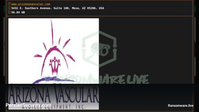 هدف قرار گرفتن شرکت تجهیزات پزشکی Arizona Vascular توسط گروه باج‌افزاری Dragonforce
