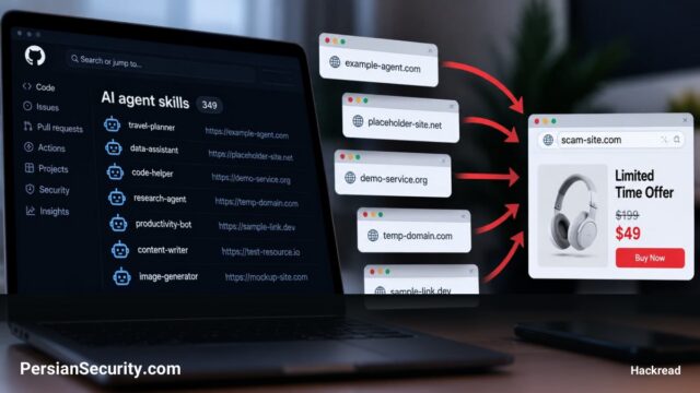 سوءاستفاده از دامنه‌های Placeholder در مهارت‌های AI Agent برای هدایت کاربران به سایت‌های کلاهبرداری