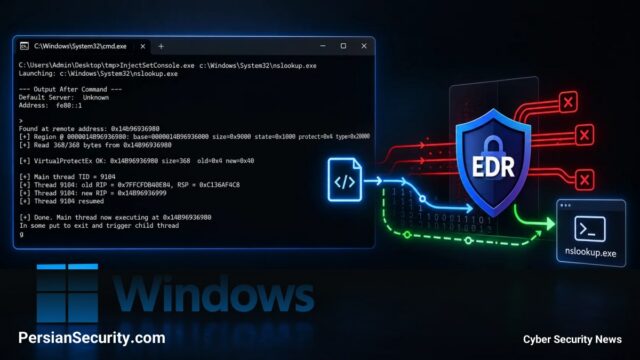 تکنیک جدید تزریق کد در ویندوز برای دور زدن سیستم‌های EDR بدون استفاده از WriteProcessMemory