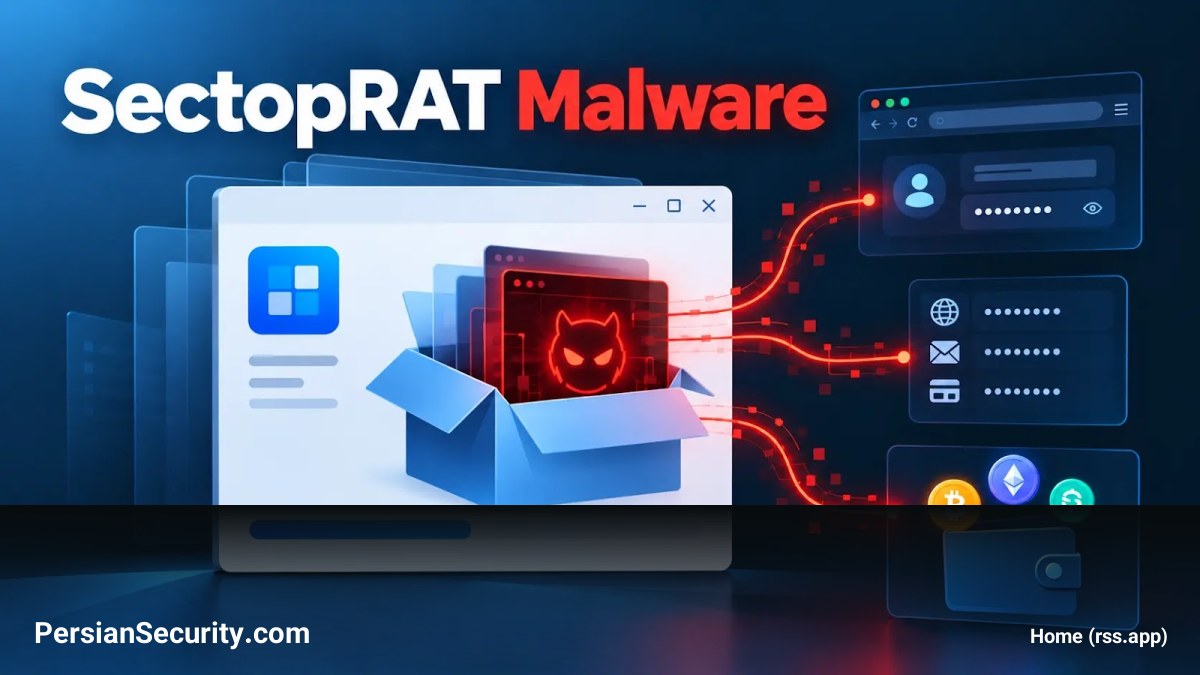 بدافزار SectopRAT با سوءاستفاده از نرم‌افزارهای معتبر، اطلاعات مرورگر و کیف پول‌های دیجیتال را می‌رباید