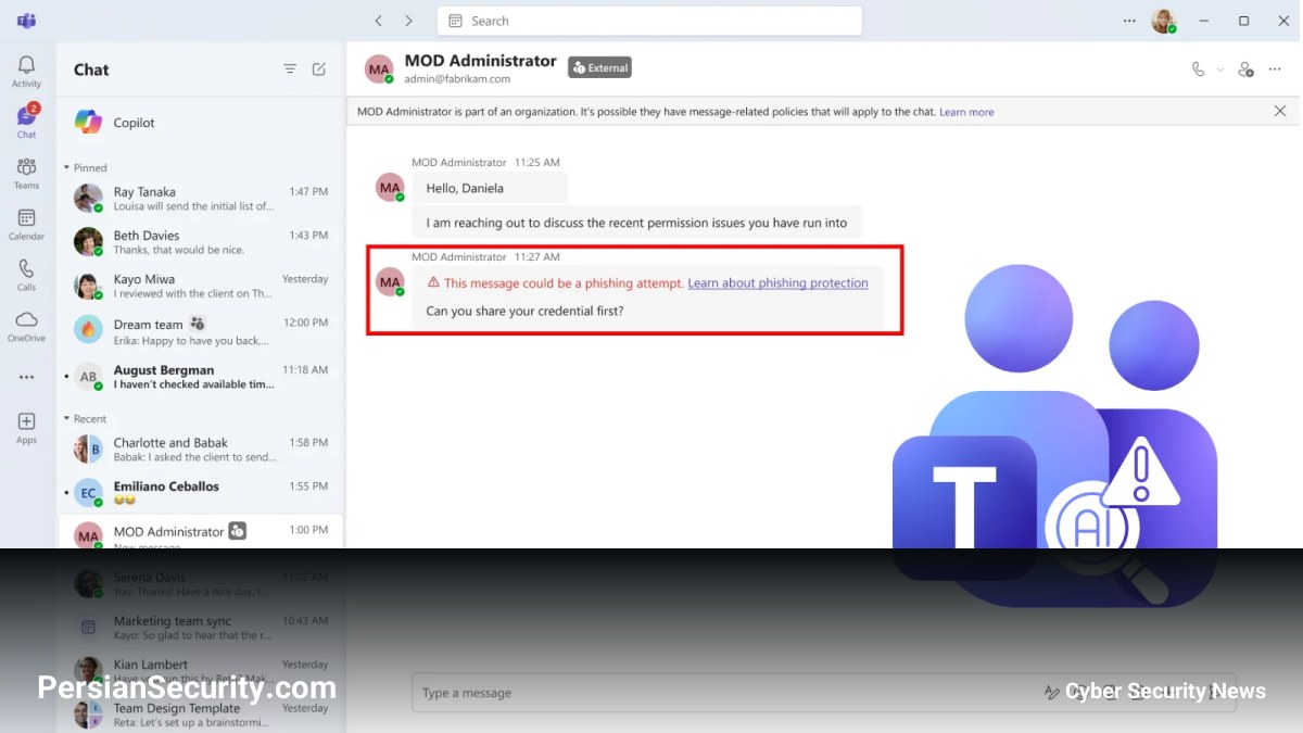 هوش مصنوعی در Microsoft Teams؛ دفاع جدید در برابر حملات فیشینگ مبتنی بر مهندسی اجتماعی