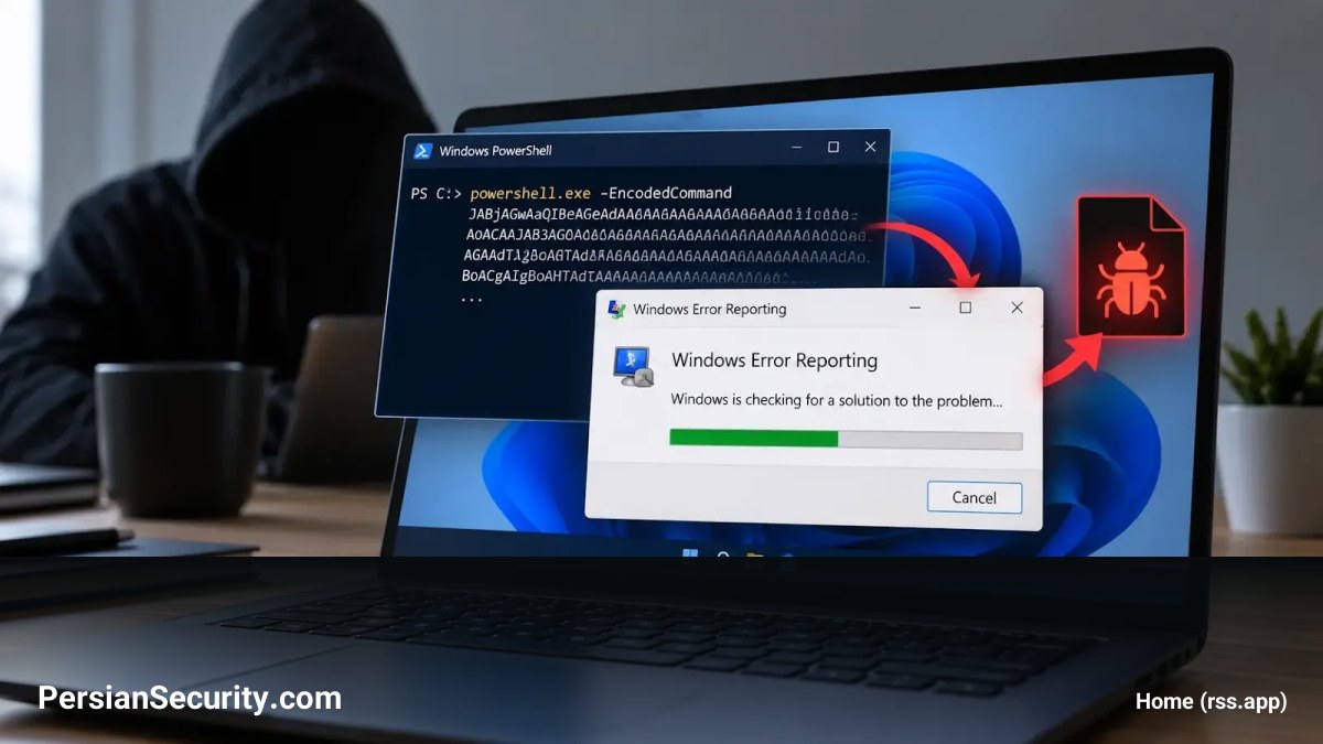 سوءاستفاده از PowerShell و مکانیزم‌های گزارش خطای ویندوز برای پنهان‌سازی بدافزارها