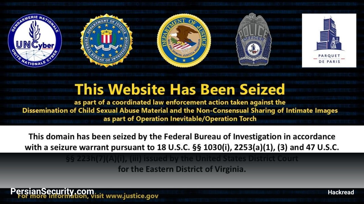 عملیات مشترک FBI و پلیس فرانسه برای توقیف دامنه‌های توزیع محتوای غیرقانونی و بازداشت مدیر سایت