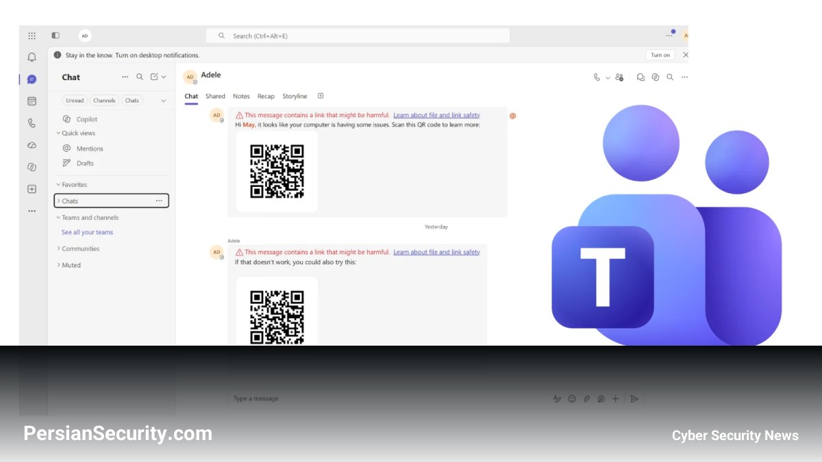 مایکروسافت برای مقابله با حملات Quishing، قابلیت شناسایی لینک‌های مخرب در QR Codeها را به Teams اضافه می‌کند