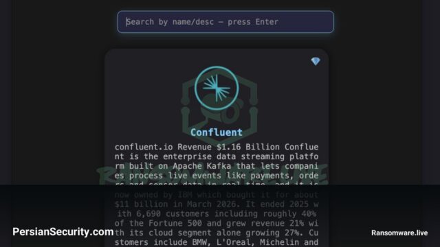 ادعای انتشار داده‌های شرکت Confluent توسط گروه Thegentlemen
