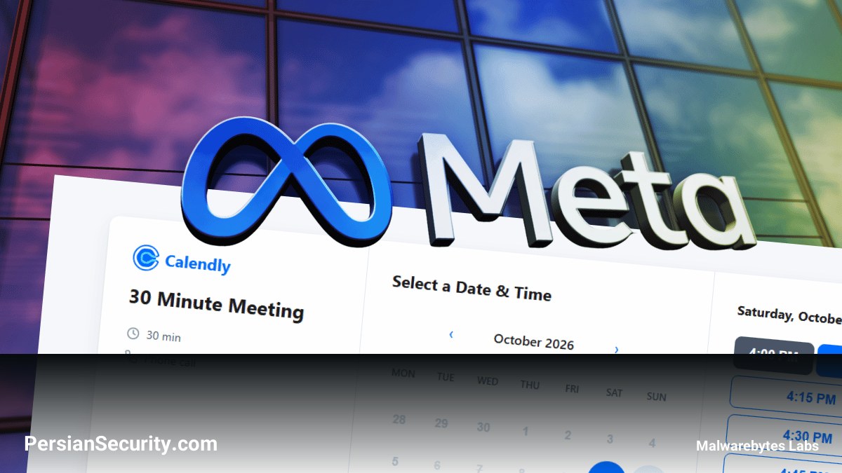 استفاده از صفحات جعلی Calendly برای سرقت حساب‌های فیس‌بوک و گوگل تحت پوشش استخدام در Meta
