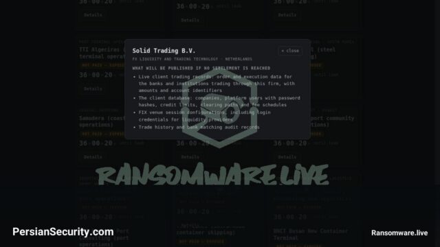 افشای داده‌های حساس و حیاتی شرکت Solid Trading B.V. توسط گروه N0n