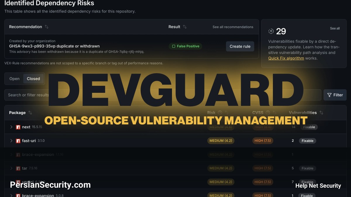 معرفی DevGuard: پلتفرم متن‌باز مدیریت آسیب‌پذیری در زنجیره تأمین نرم‌افزار